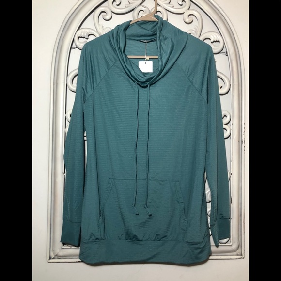 Sese Code M Long Sleeve Cowl Neck Athletic Shirt - Picture 1 of 3